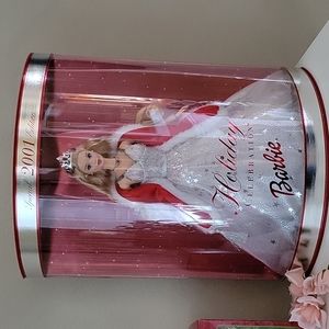 2001 Holiday Celebration Barbie with Celebration Barbie Keepsake Ornament
